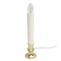 Brite Star Electric White Taper Candle Lamp with Timer